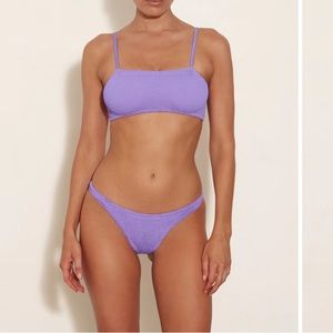 Hunza G - Lilac Gigi Bikini Set. One size.